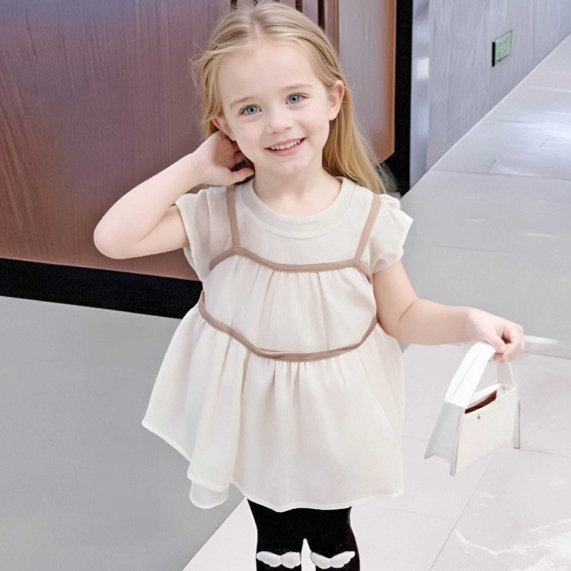 簡約層次設計上衣兩件式套裝 (H50471)