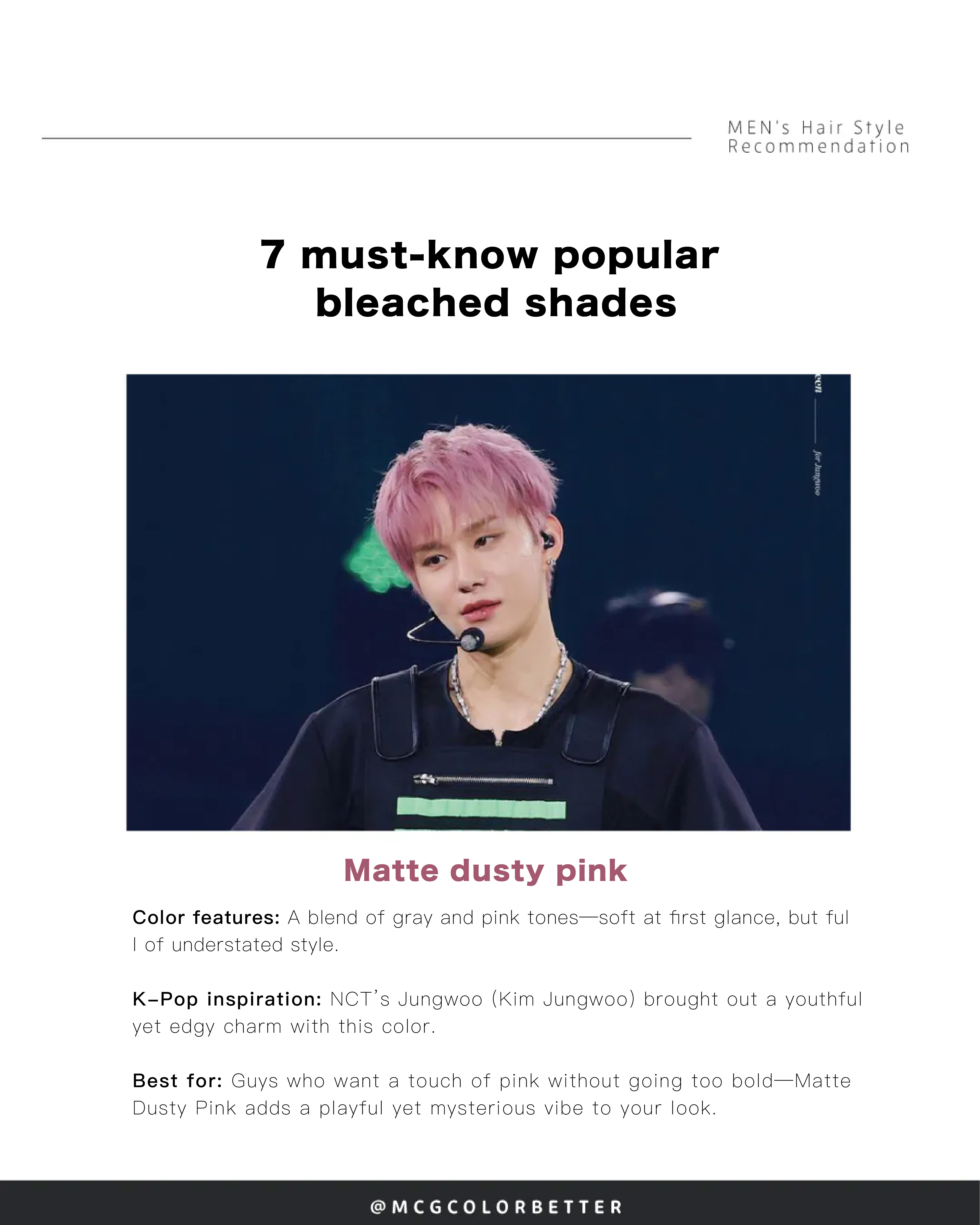 7 must-know popular bleached shades - matte dusty pink