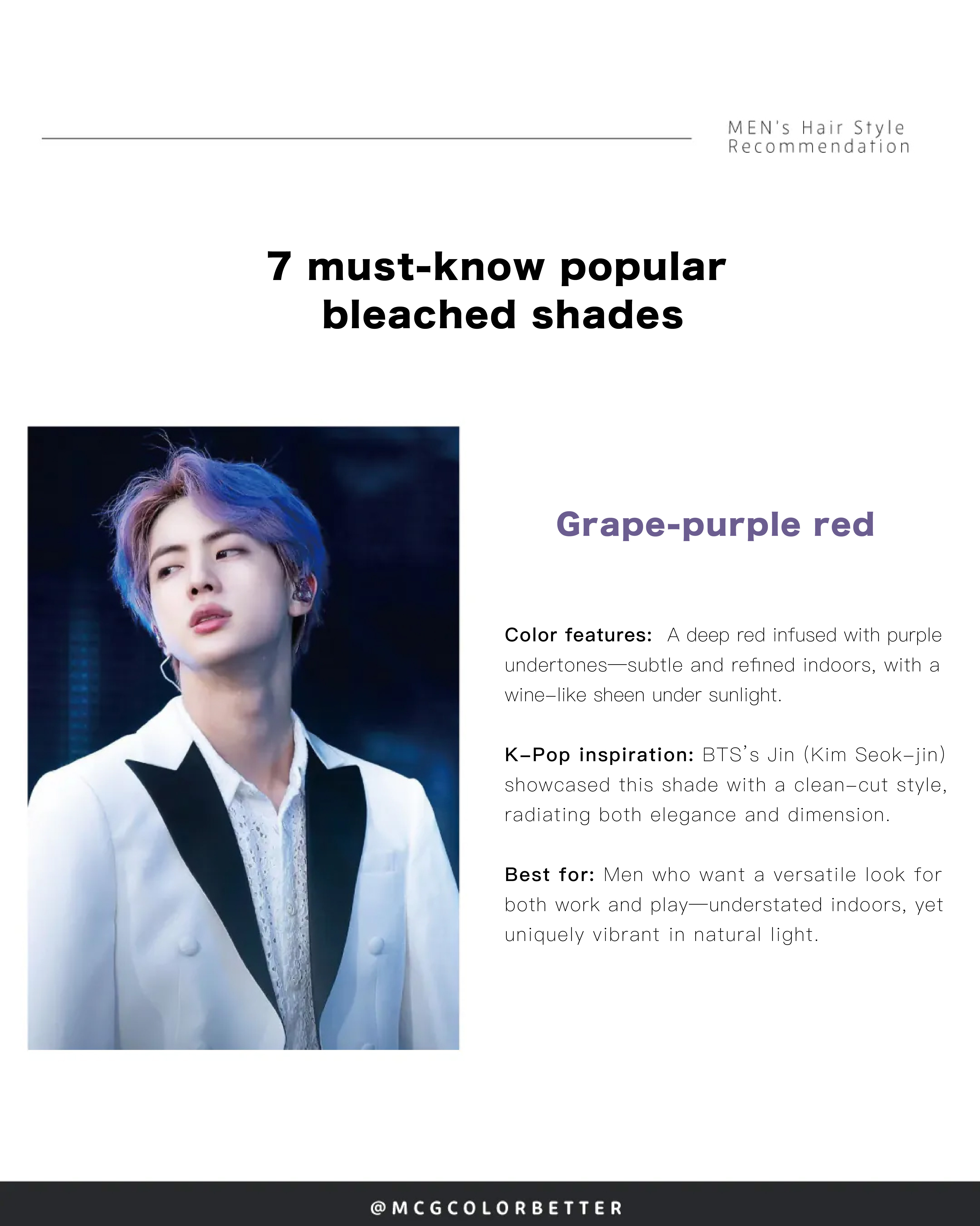 7 must-know popular bleached shades - grape purple red