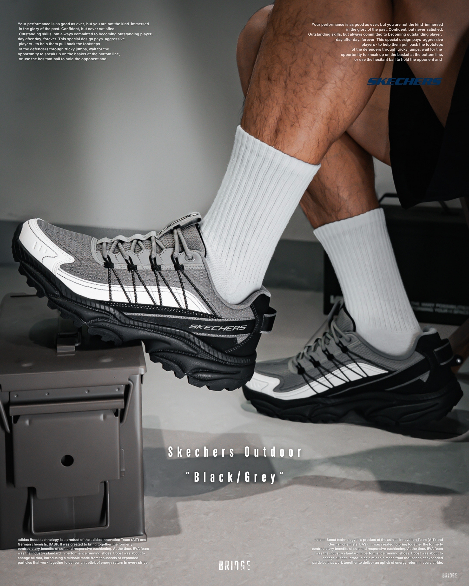 『一見鐘情的格雷系 😎』Skechers Outdoor “Black/Grey” 237748C-BKGY