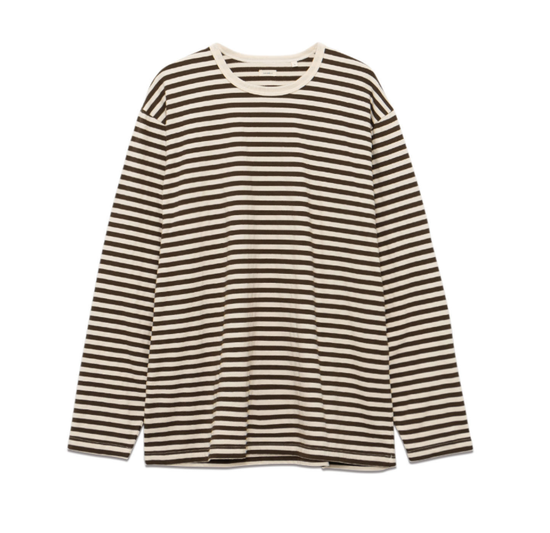 Nanamica / COOLMAX 條紋平紋針織 L/S 長袖T 恤 / S25SH119 /  AUG25