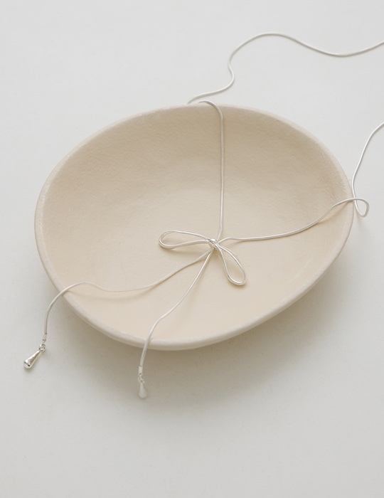 甜系光澤蝴蝶結可調式項鍊