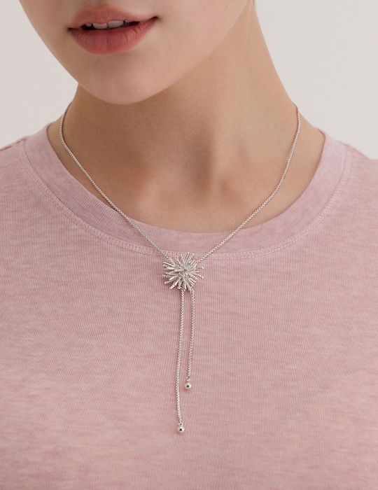雪花綻放點鑽可調式項鍊