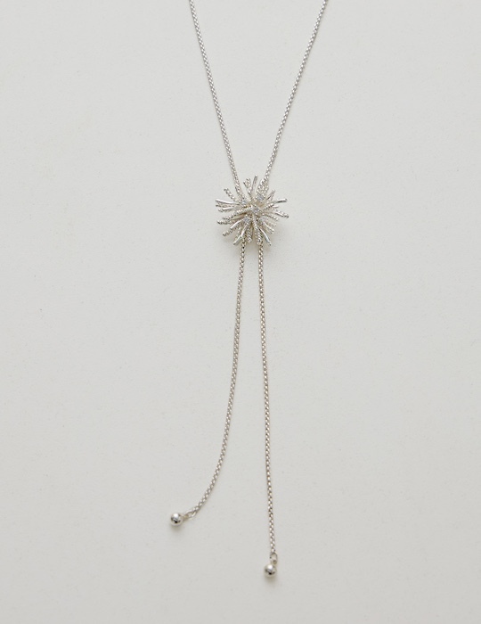 雪花綻放點鑽可調式項鍊