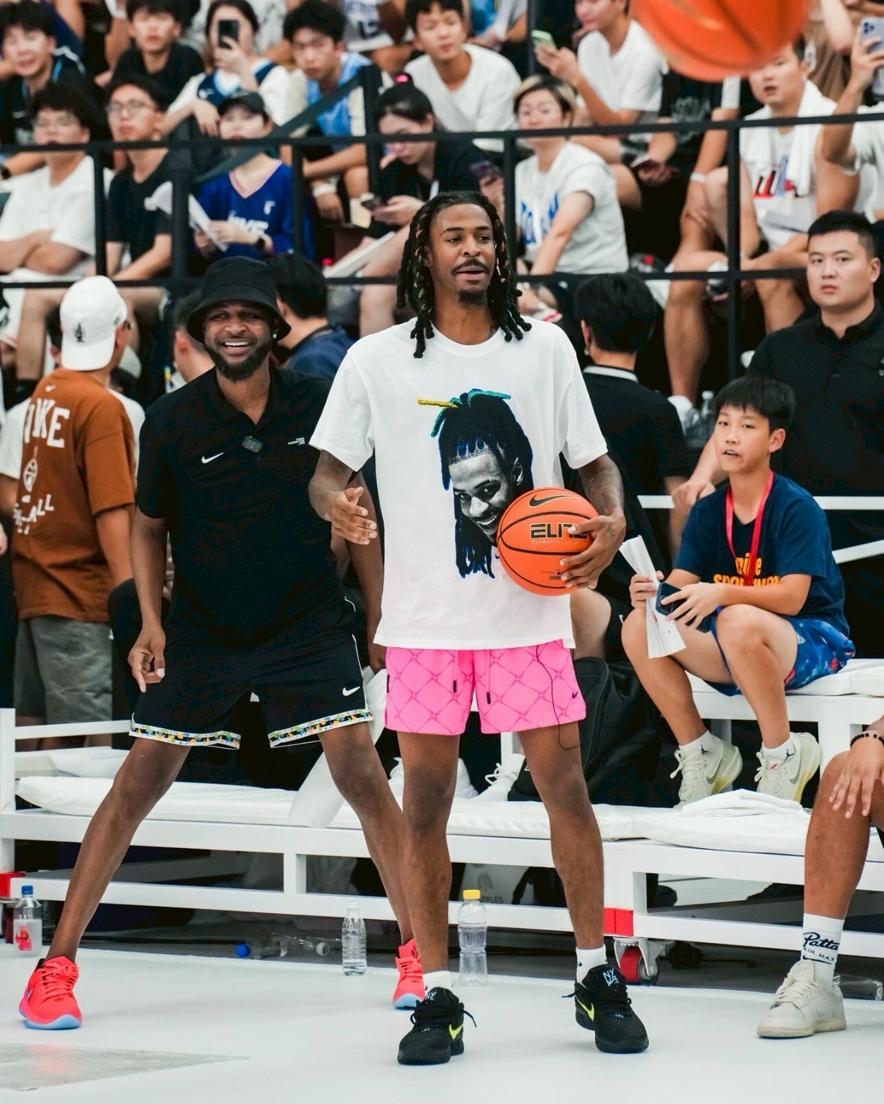 男女款 NIKE JA TEE 白色 水洗灰 Ja Morant同款 莫蘭特 頭像 落肩 純棉 印花 短T【HJ3429】JA