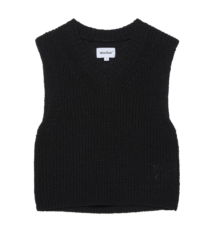 【直播】KM080501 Markm 女士V領短針織背心 (MIVCC8351)