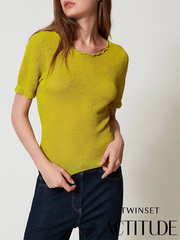 TWIN-SET 圓領針織上衣