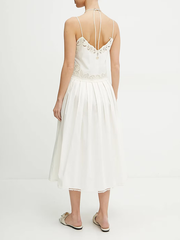 TWIN-SET 細肩帶雕花洋裝