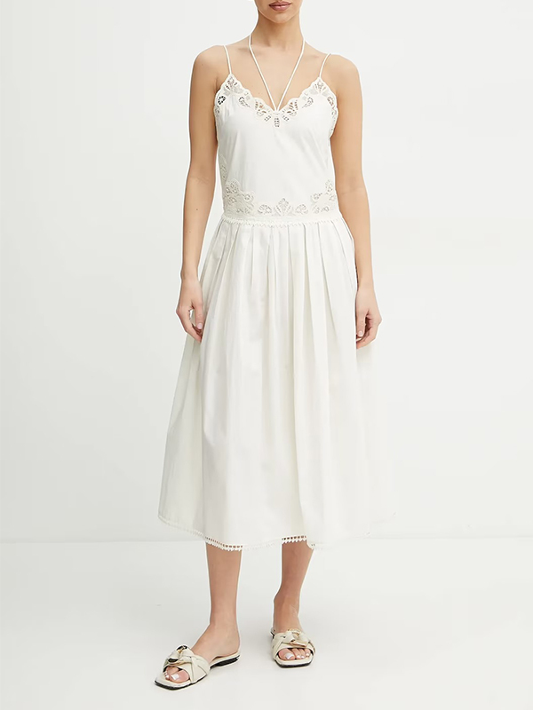 TWIN-SET 細肩帶雕花洋裝