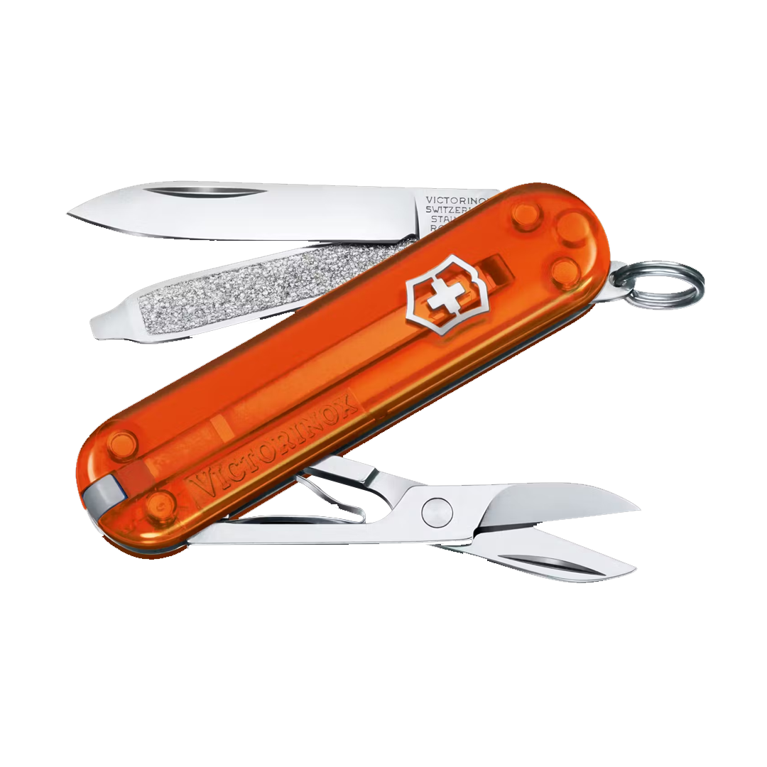 Victorinox 瑞士維氏 Classic SD 小型袋裝刀 (透橘色) 84V06223.T82G