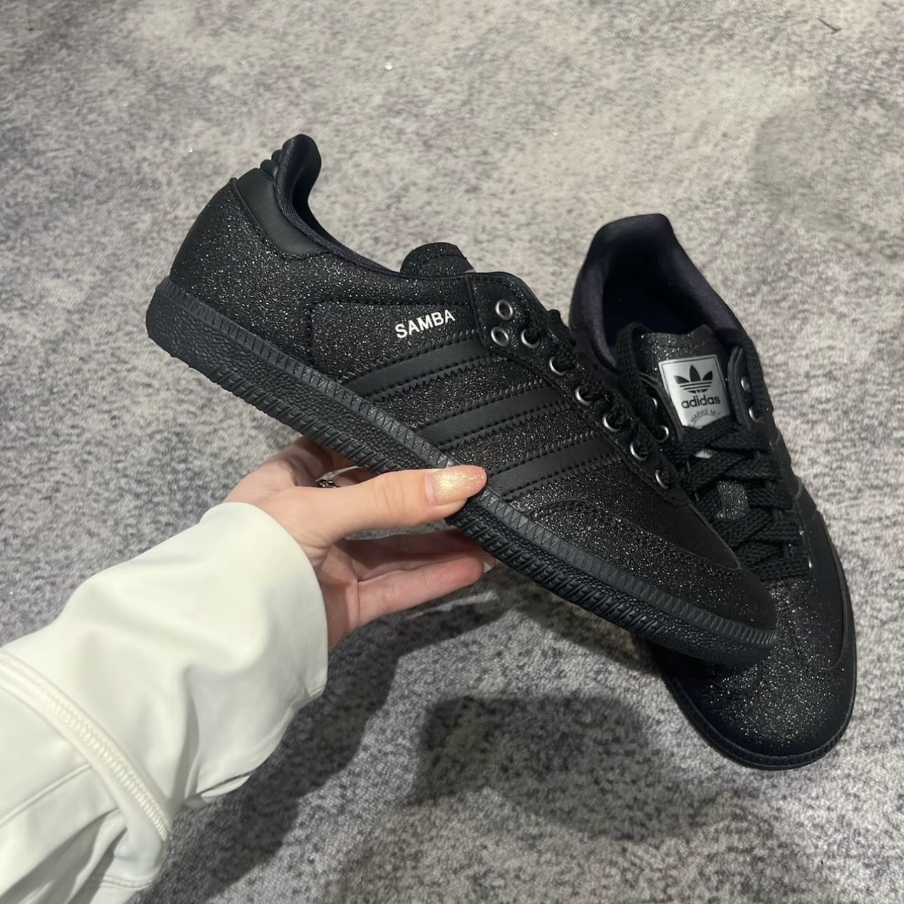 ADIDAS ORIGINALS SAMBA 黑鑽石 亮粉 全黑 休閒鞋 女鞋 森巴 KI6265