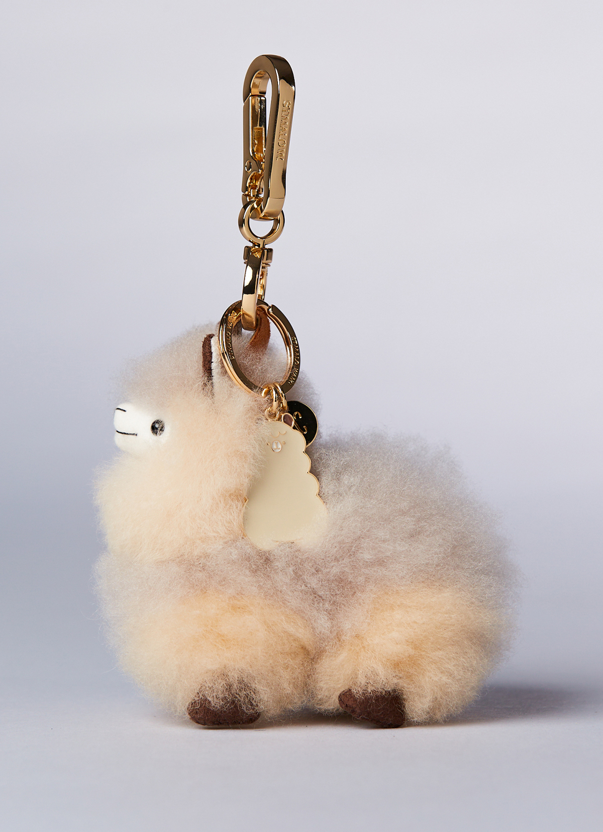 ST.MALO 秘魯工匠手工原生羊駝毛仿真羊駝娃娃鑰匙圈12CM-2171UA-巴塔哥尼亞