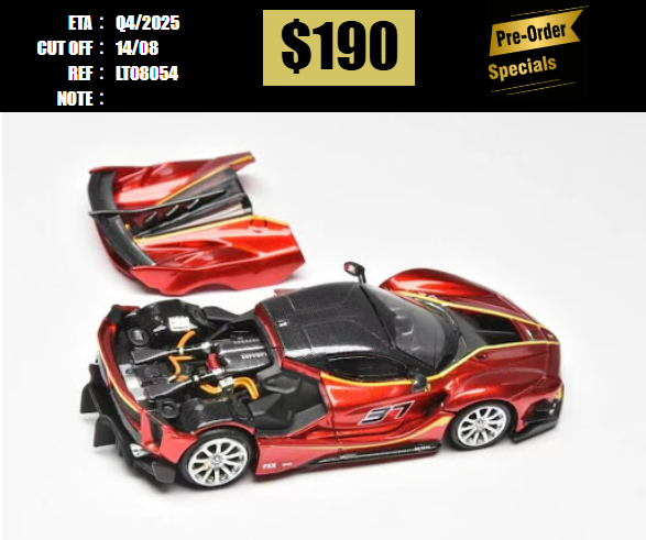 PO-$190 * LITTLE TOY * 1:64 FERRARI FXX-K EVO METALLIC RED #37 [OD05/08]
