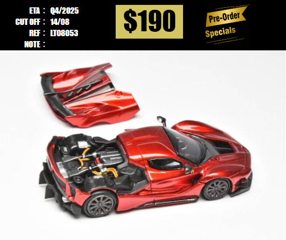 PO-$190 * LITTLE TOY * 1:64 FERRARI FXX-K EVO METALLIC RED [OD05/08]