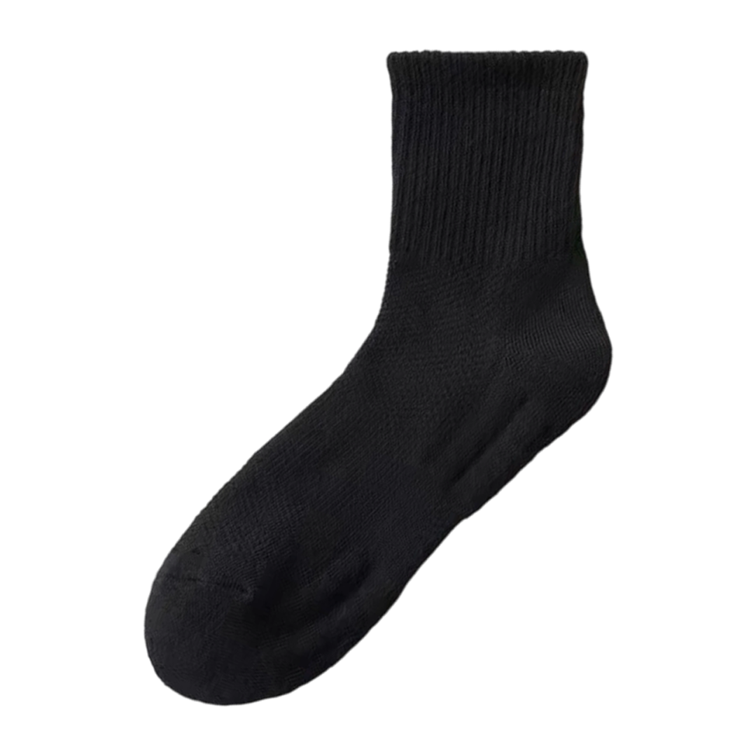 Santé 台灣 厚底中壓運動中筒襪 中性款 (黑色) 44SA1916