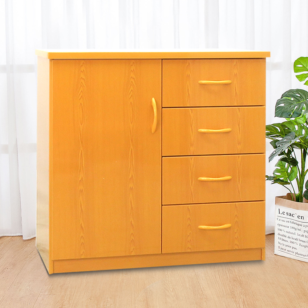 2.8尺一門四抽防水塑鋼收納櫃/置物櫃(四色可選)