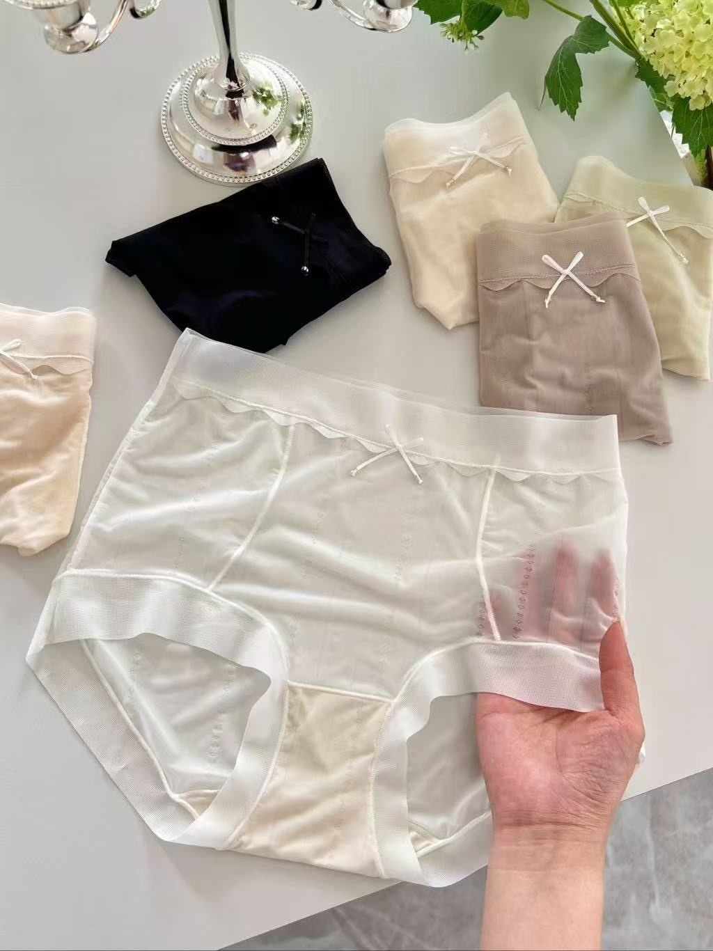 🥰PM_K6605  ▶️褲頭小波浪 高腰 冰絲涼感 微收腹提臀 👉Free Size 可以穿到XL👈