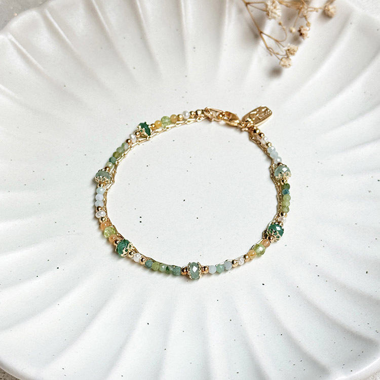 生日花 • 肆月貳陸 • 野芥菜 – 東陵綠瑪瑙 – 手鍊