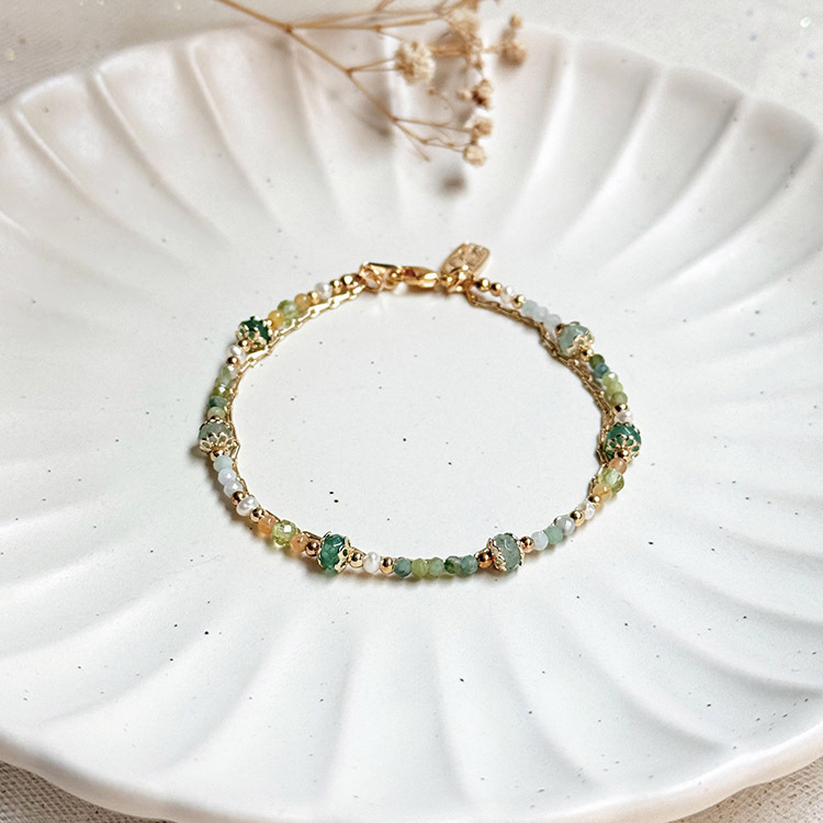 生日花 • 肆月貳陸 • 野芥菜 – 東陵綠瑪瑙 – 手鍊