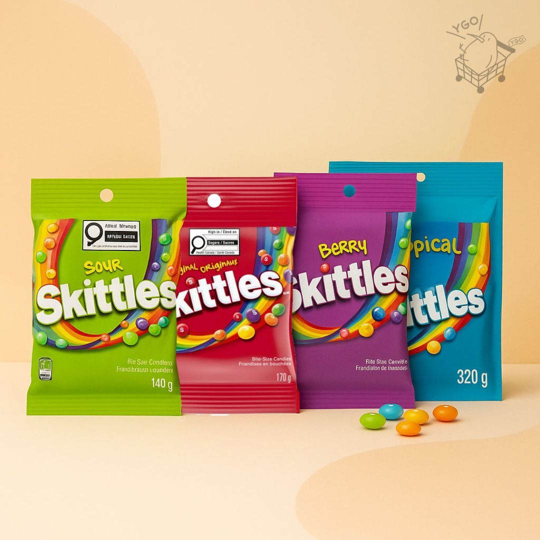 Skittles 彩虹糖系列 - 原味・莓果・酸・熱帶風味