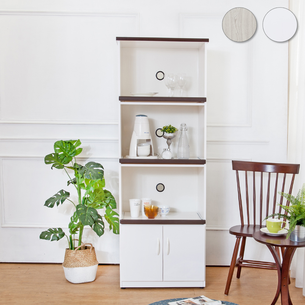 2.2尺二門三拉盤防水塑鋼電器櫃/收納高餐櫃(兩色可選)