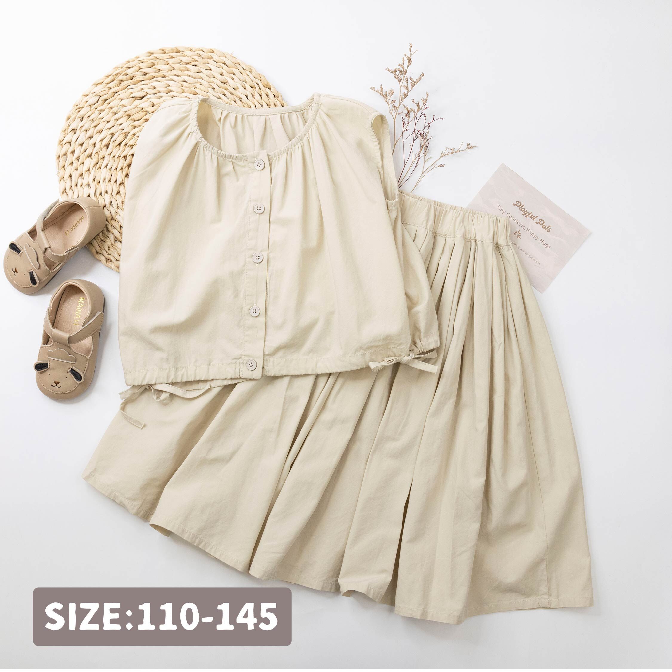 【H50801】日系休閒百褶設計套裝