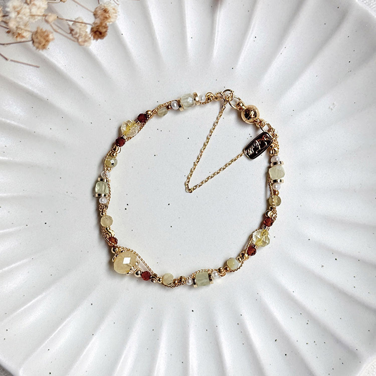 生日花 • 拾月拾參 • 秋菊 – 黃水晶 – 手鍊