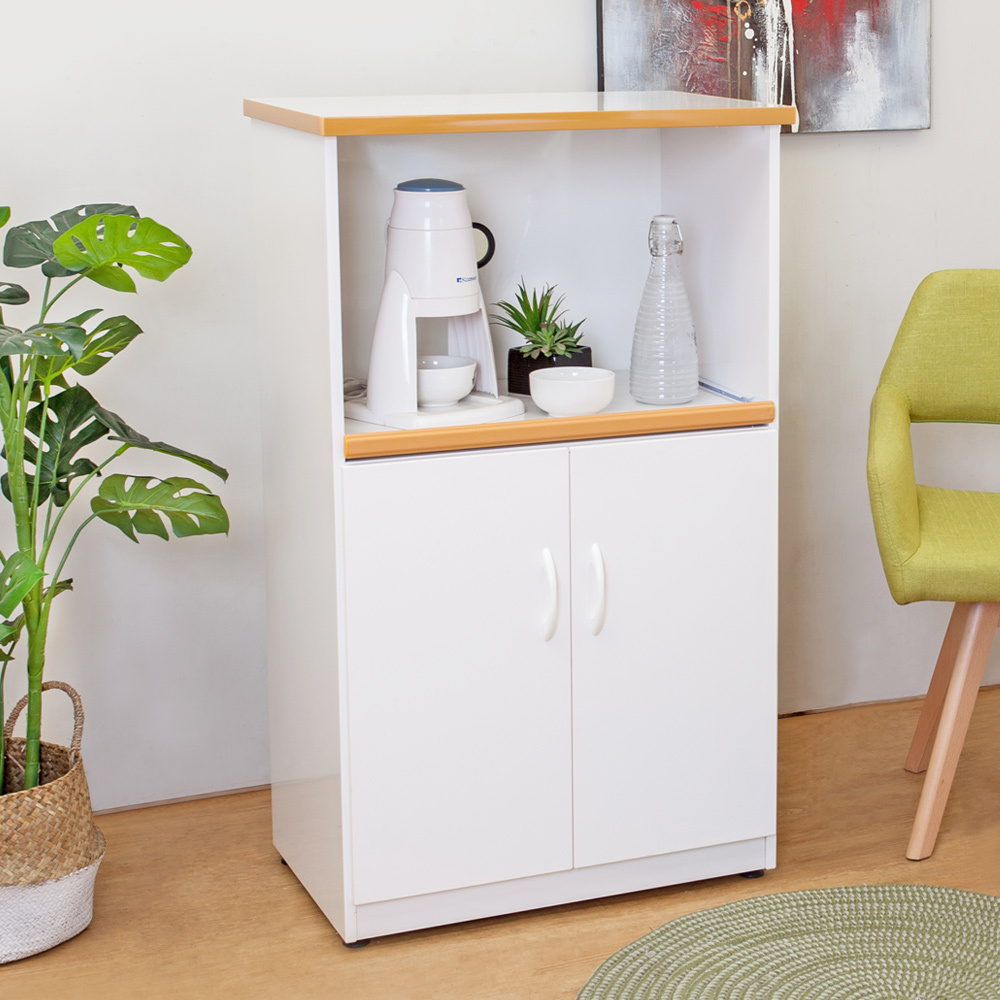 2.2尺二門一拉盤防水塑鋼電器櫃/收納餐櫃(白色)