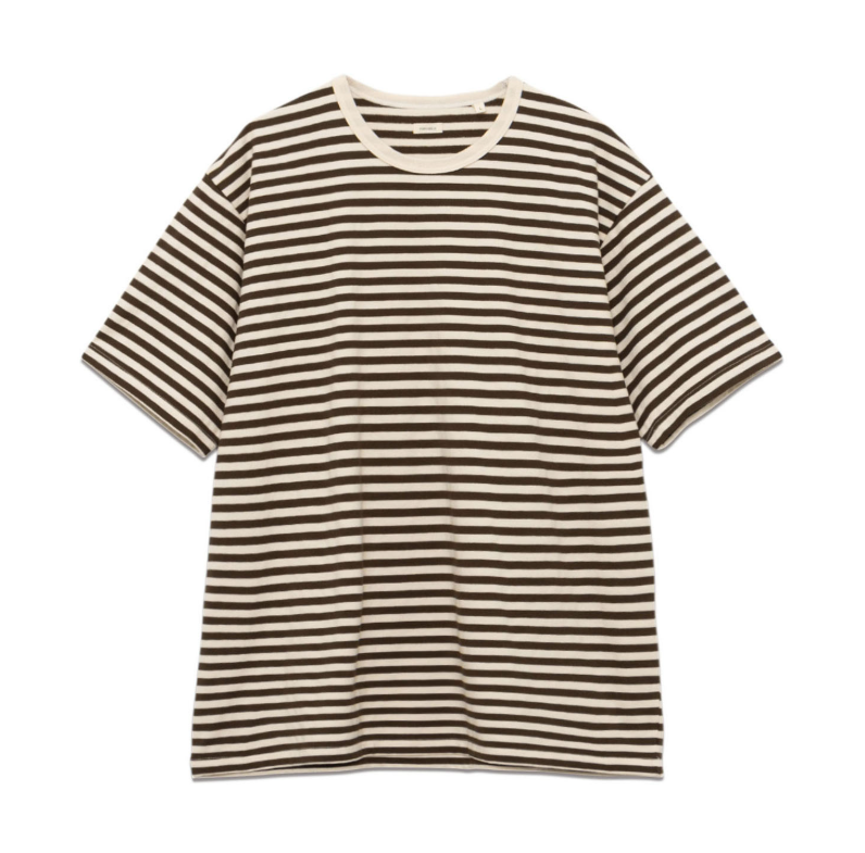 Nanamica / COOLMAX 條紋平紋針織 短袖 T 恤 / S25SH120 /  AUG25