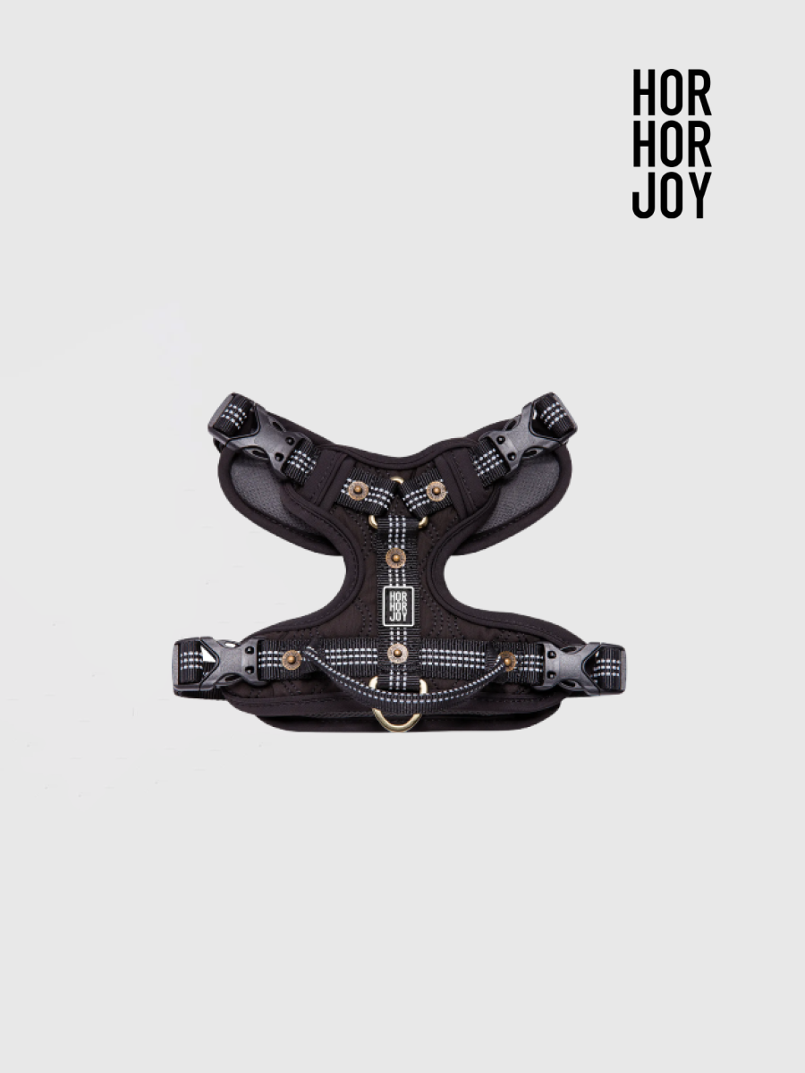 【horhorjoy】好好散步友善胸背帶 | 鉑金款 (黑)