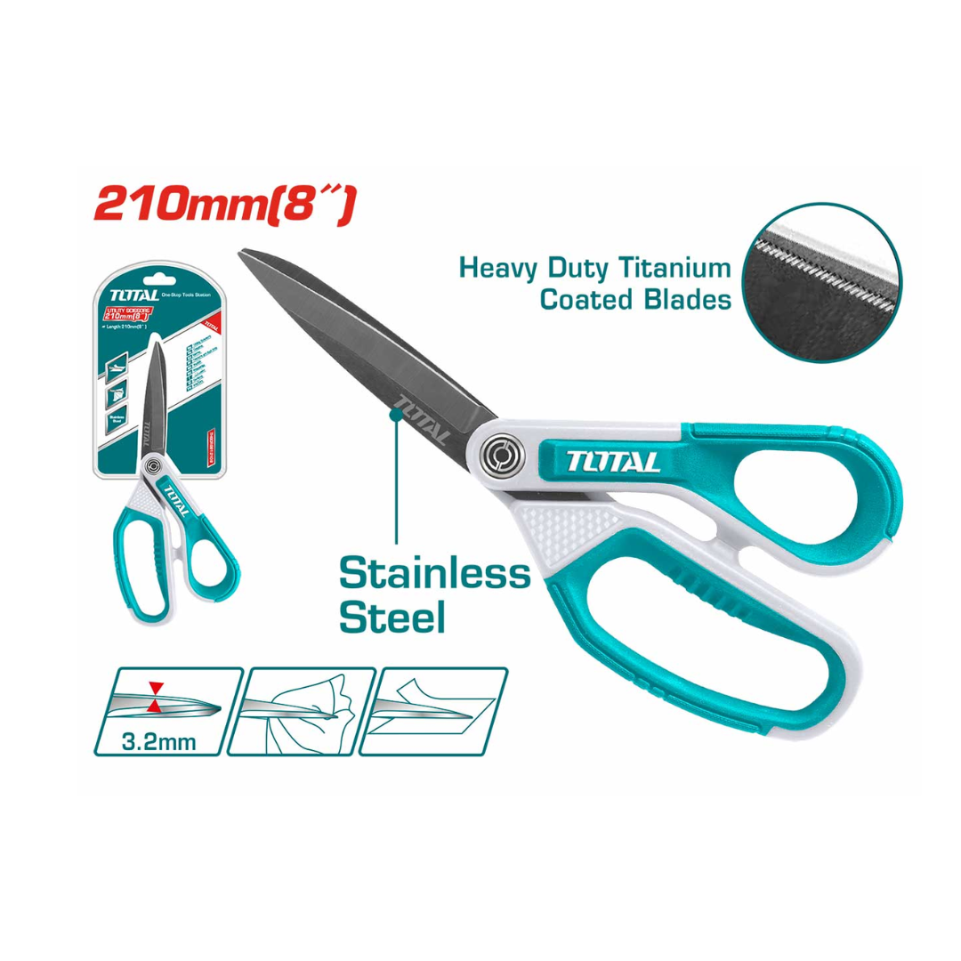 TOTAL 長刃通用剪刀 8吋(THSCRS812108)