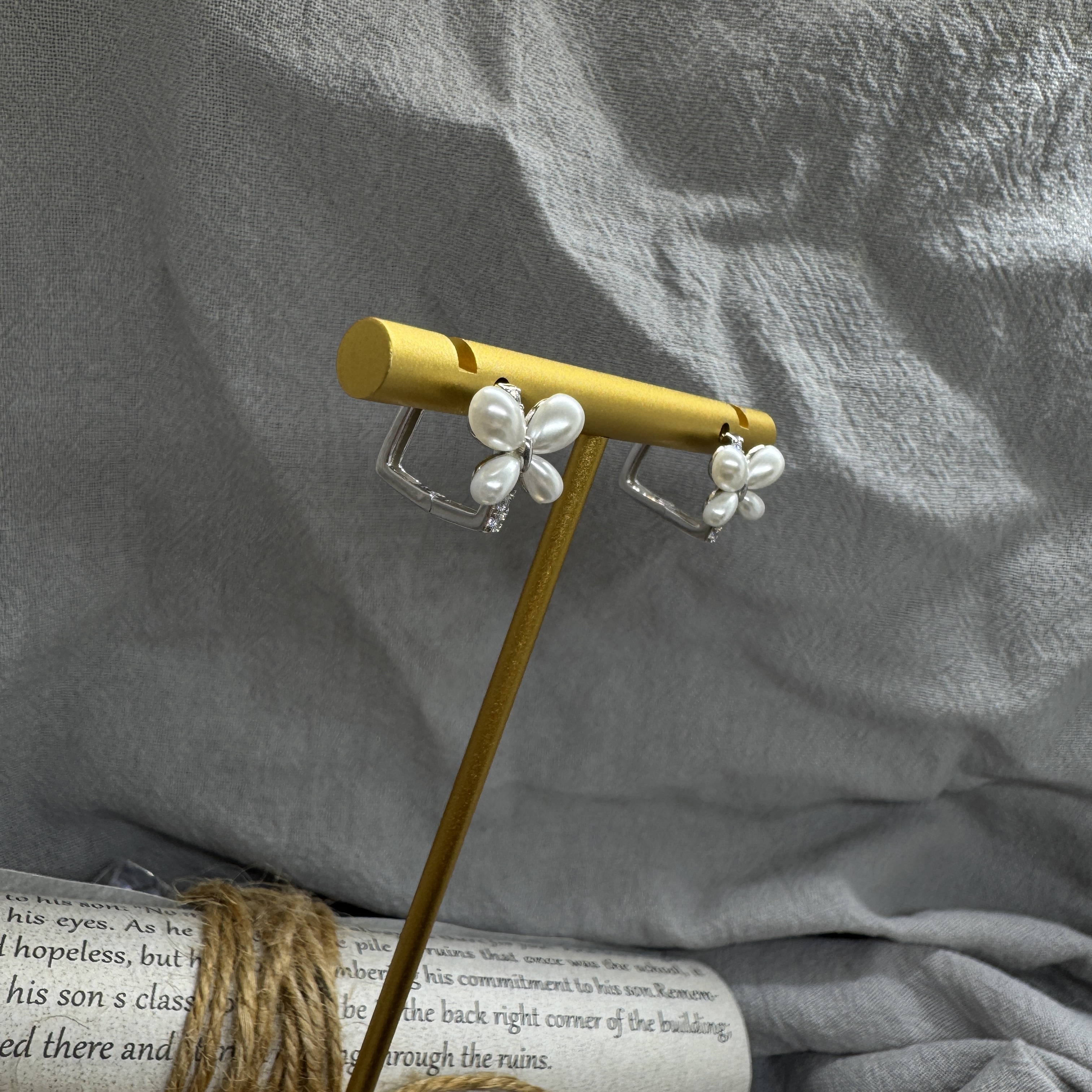 雪絮花語 - 純銀耳環