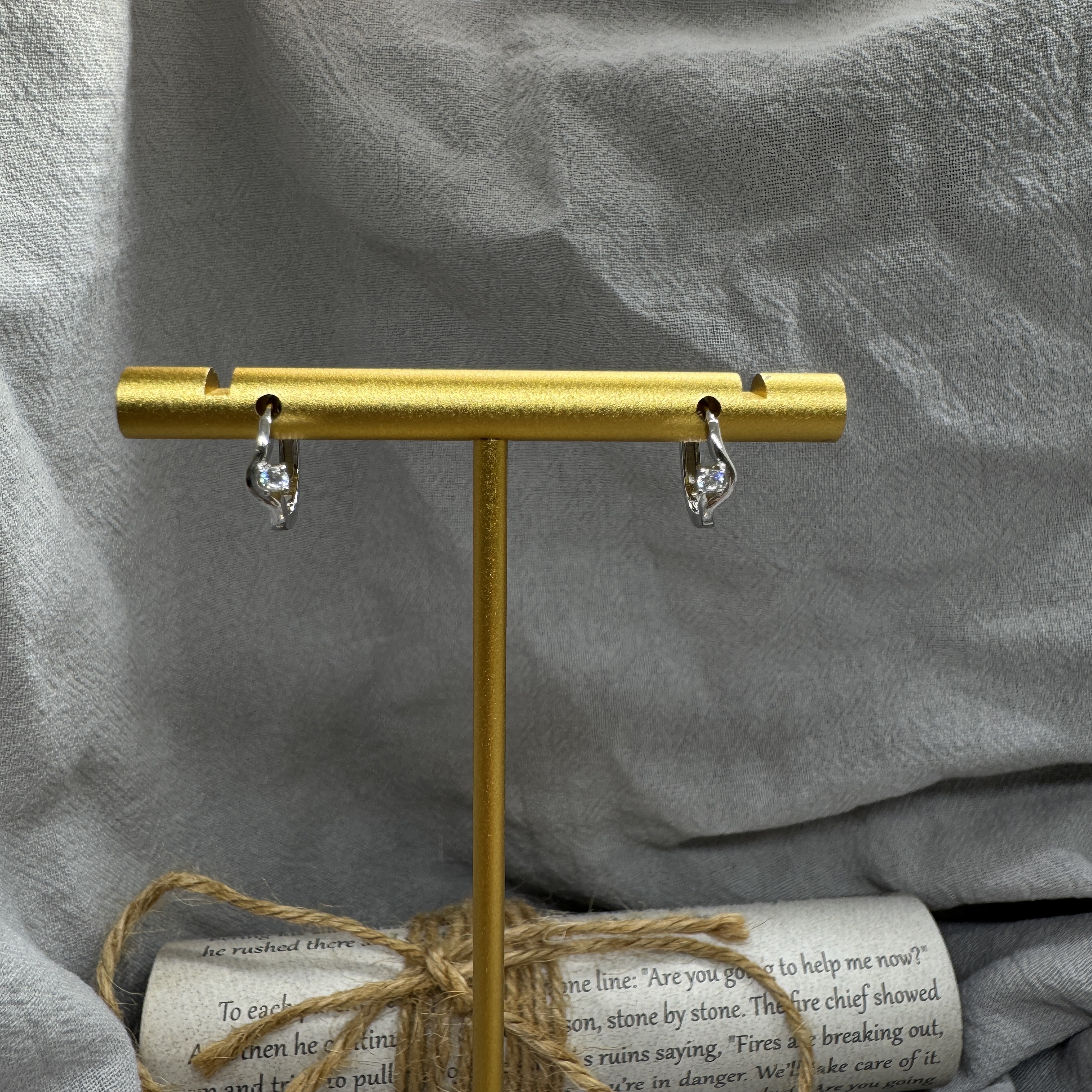 微光純滴 - 純銀耳環