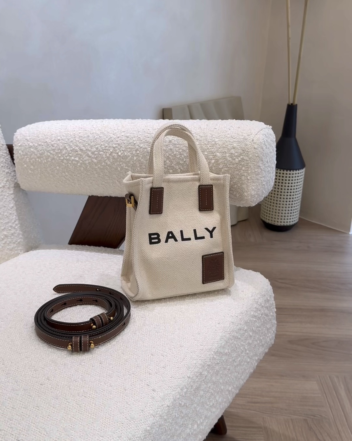 BALLY｜BALLY AKELEI 迷你托特包 自然色