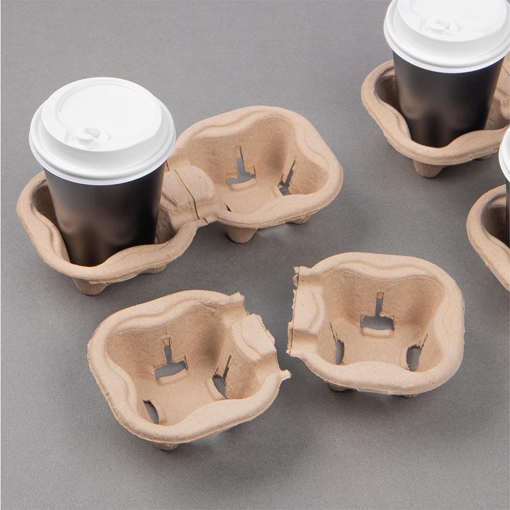 可拆紙漿杯座 二杯 原色