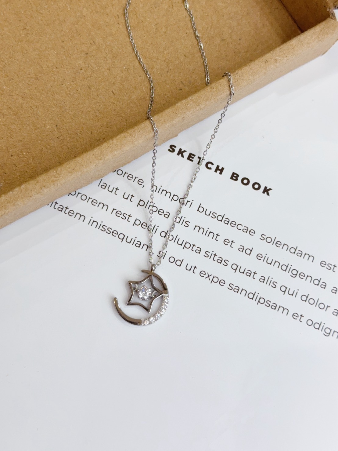 星月交織醫療鋼抗敏項鍊