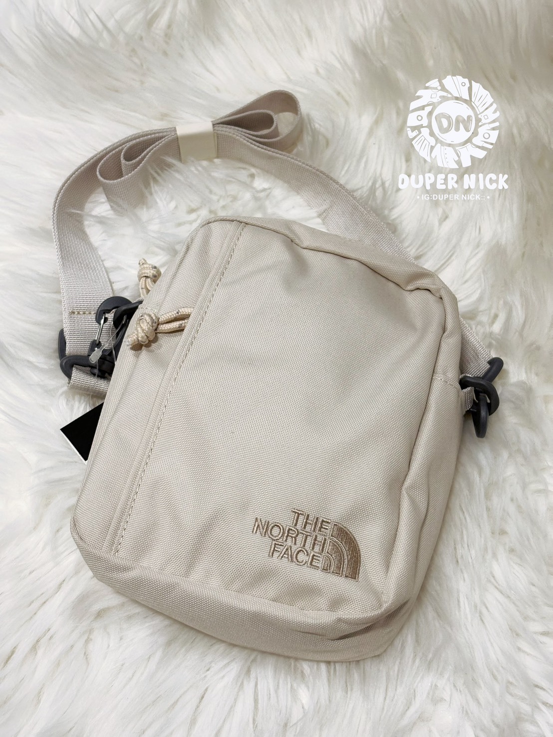 THE NORTH FACE SUPER CROSS BAG 刺繡LOGO - 小包 米白色