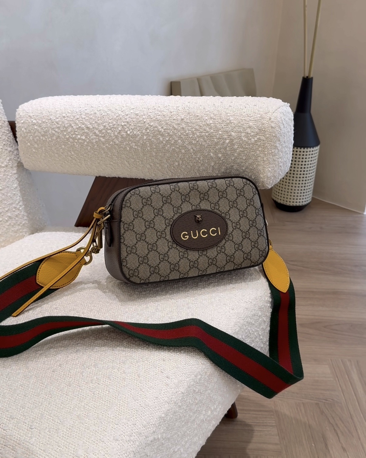 GUCCI｜NEO VINTAGE虎頭相機包 經典老花