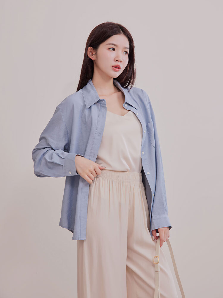 OH!HER 透涼舒適棉質長袖襯衫