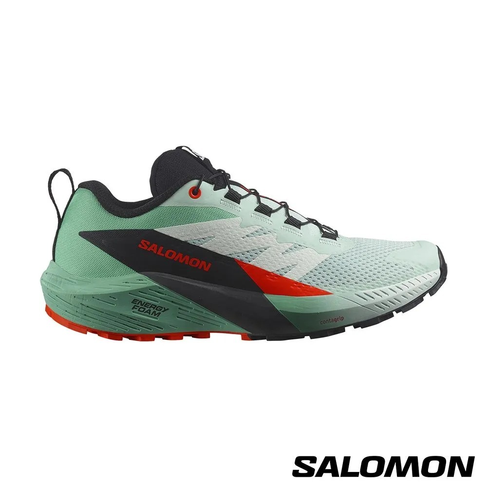 Salomon SENSE RIDE 5 女款 野跑鞋 476983 灣綠/黑/櫻茄紅 [HappyOutdoor]
