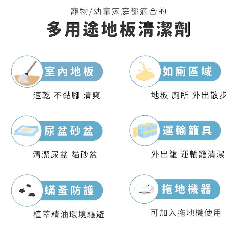 Aether依鈦｜寵物抗菌地板清潔劑 500ml 寵物專用多用途清潔劑