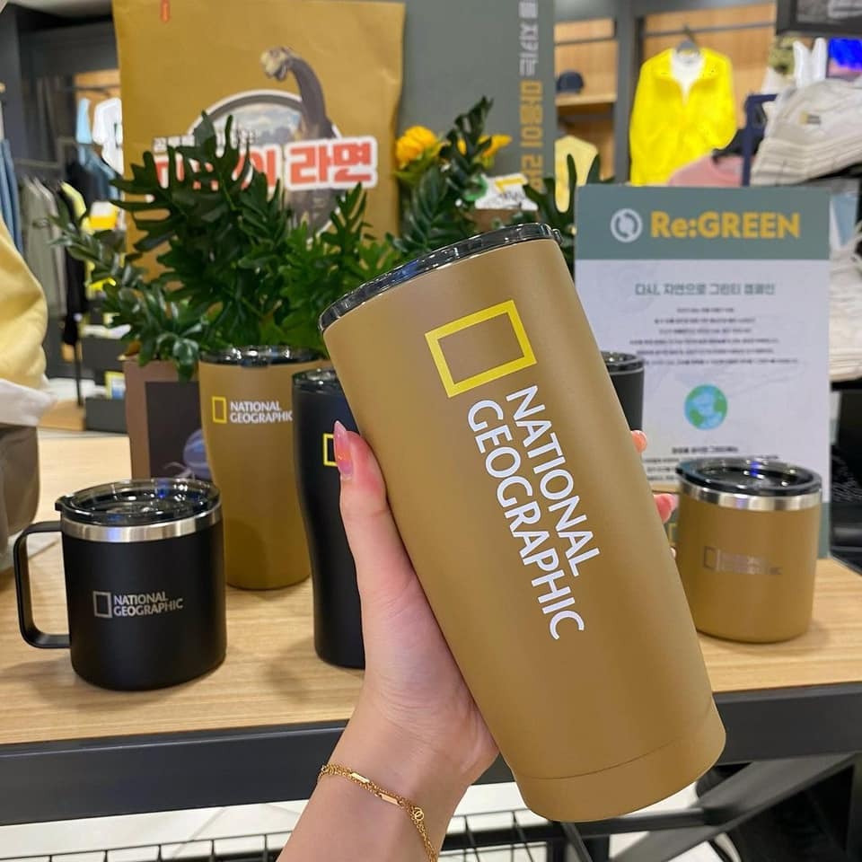 【現貨出清】National Geographic冰壩杯600ml｜露營保冰杯 馬克杯 咖啡杯 黑色/沙色 🏕️☕Aug25