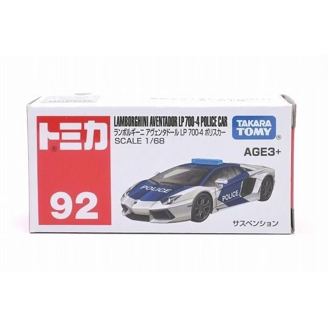 《 TAKARA TOMY 》 TOMICA 亞版 No.092 藍寶堅尼警車 Aventador LP 700-4