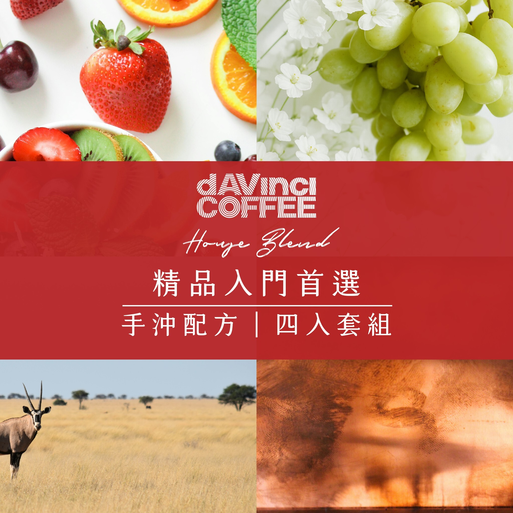 精品入門首選｜達文西獨家手沖配方｜4入套組