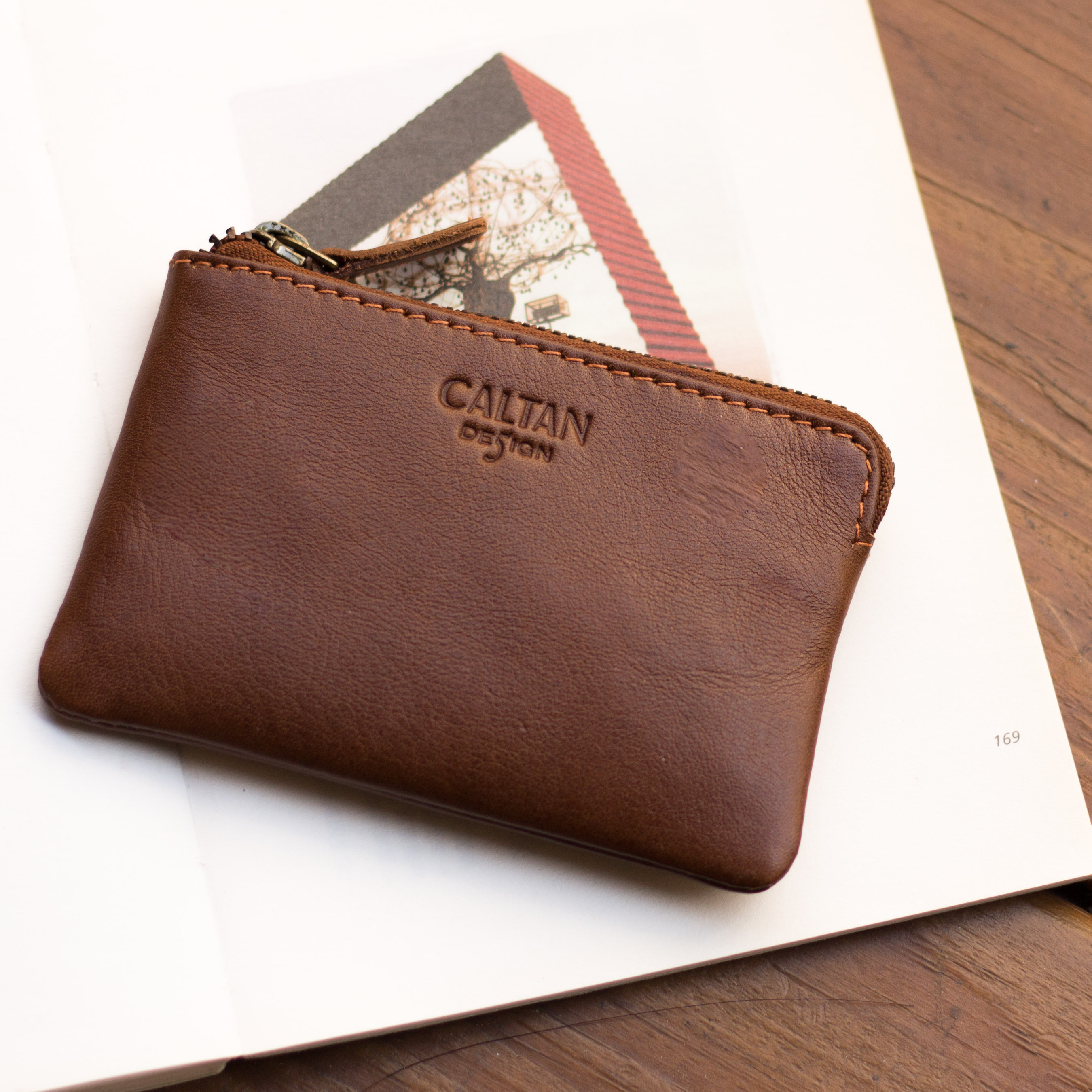 『新品上市』老爺有喜 真皮素雅雙拉鍊質感小錢包(072693cd)