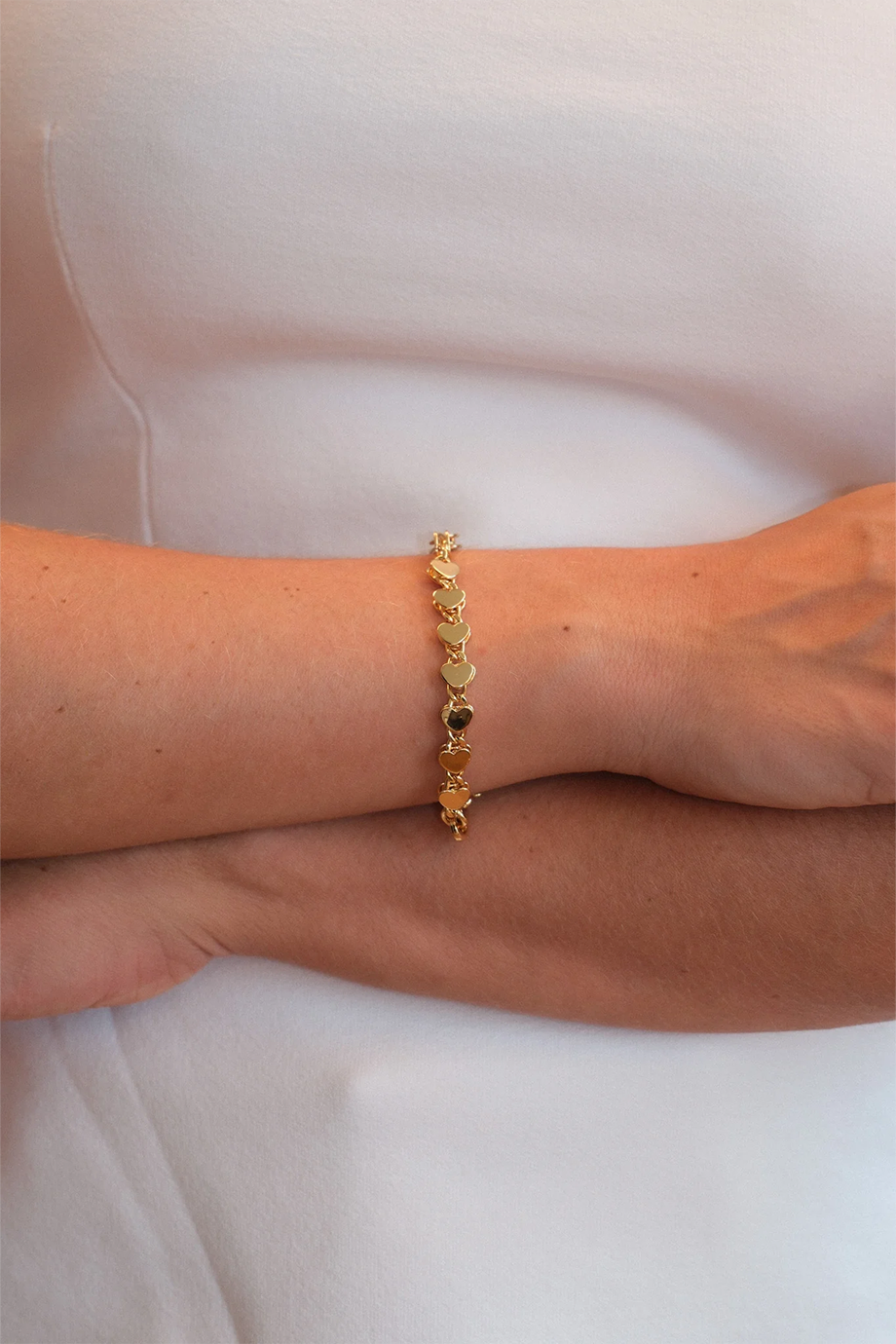 Crystal Haze｜LOVERS 金色愛心鏈式手鍊