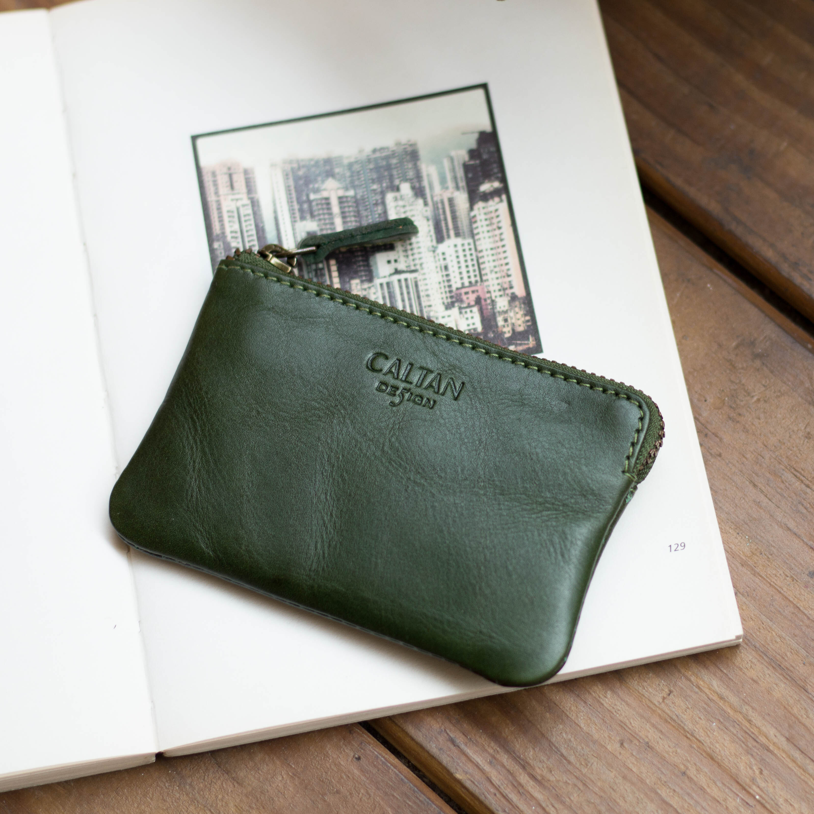 『新品上市』老爺有喜 真皮素雅雙拉鍊質感小錢包(072693cd)