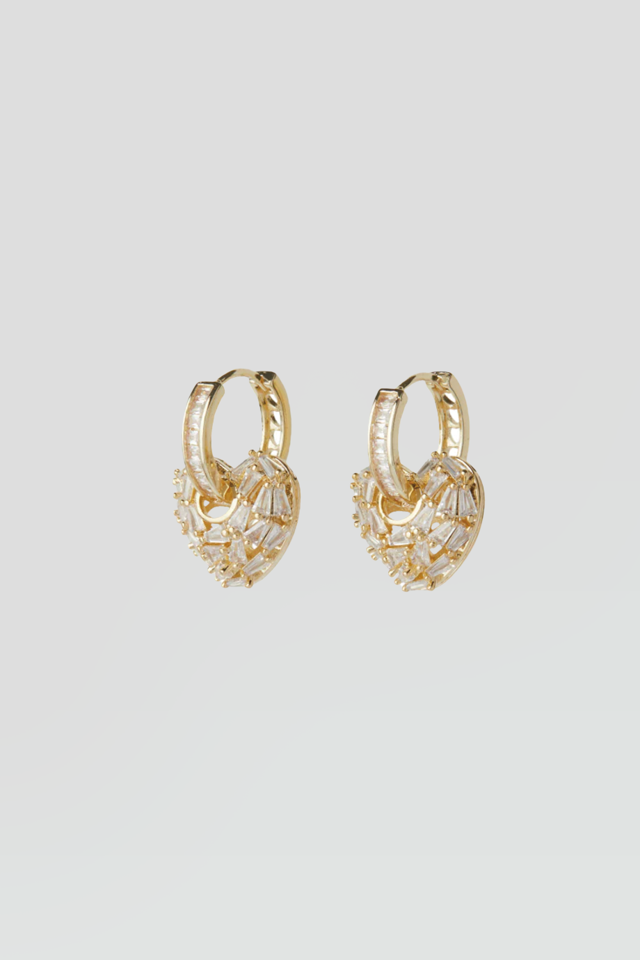 Crystal Haze｜PUZZLE HEART 立體拼接心形耳環