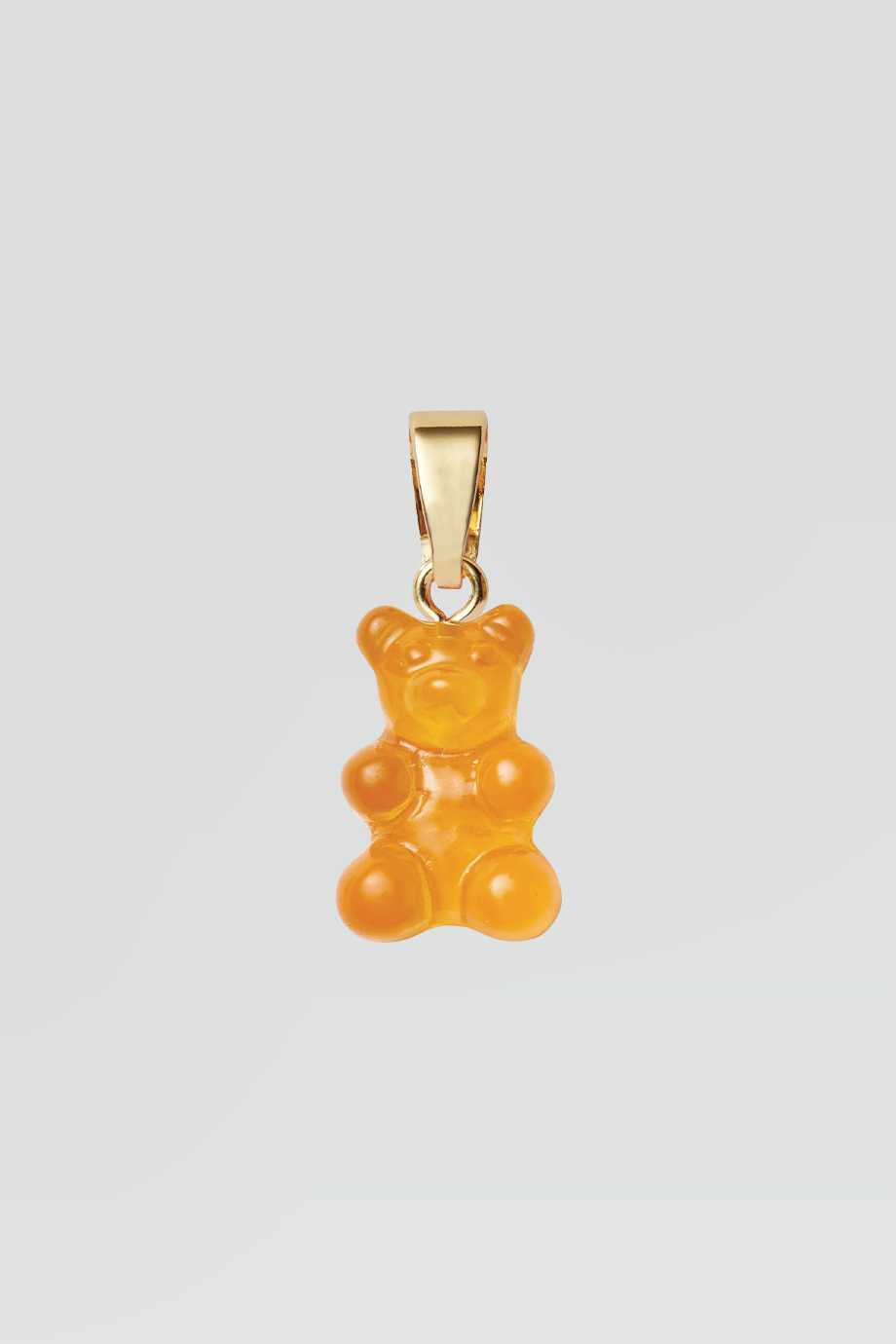 Crystal Haze｜NOSTALGIA BEAR 金色復古芬達橘小熊墜飾