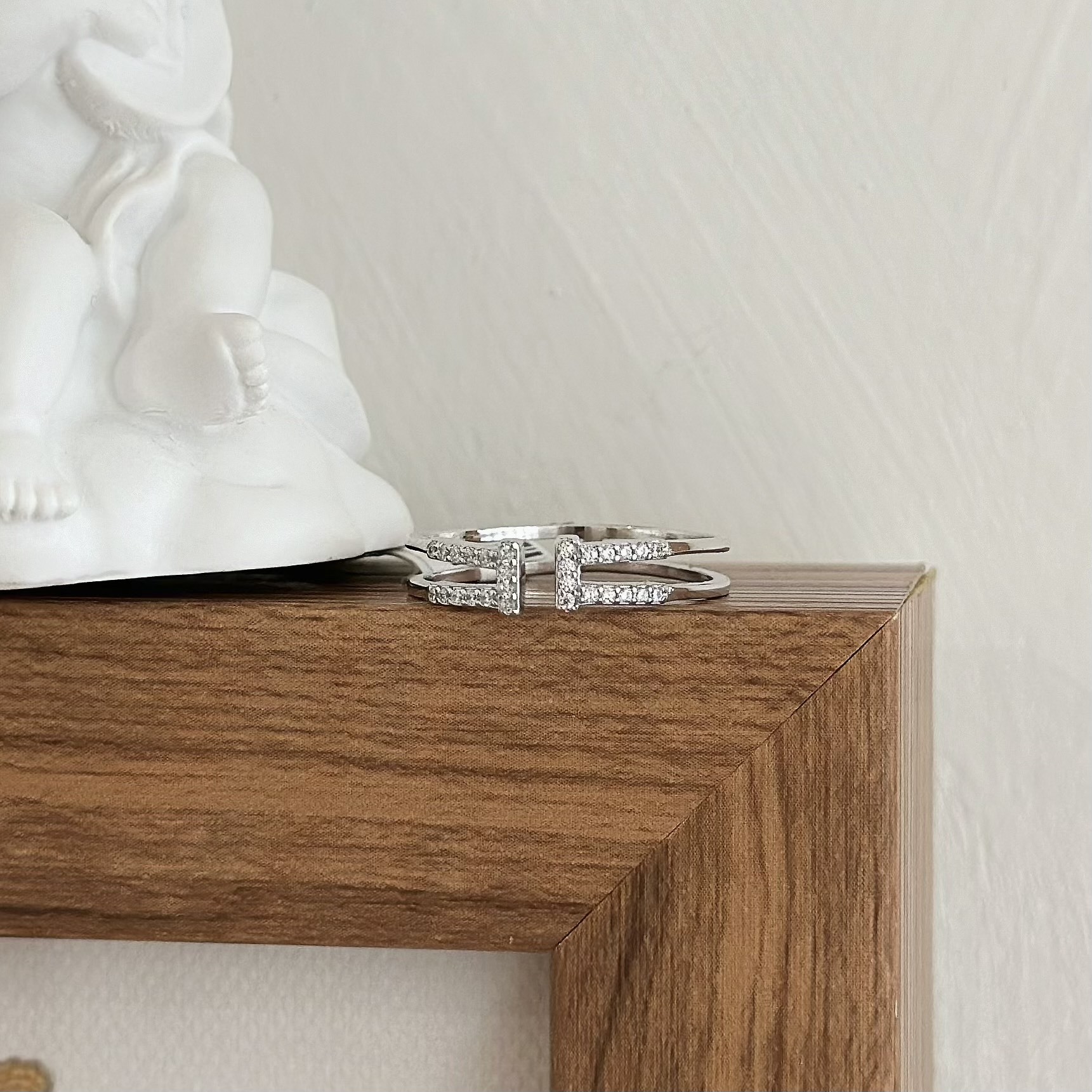 021【輕奢】雙層排鑽純銀調整戒